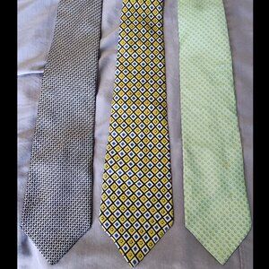 Lot of 3 Colorful Men's Business Ties - Tommy Hilfiger